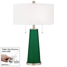 Image1 of Greens Peggy Glass Table Lamp With Dimmer