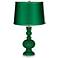 Greens Satin Leaf Shade Apothecary Table Lamp