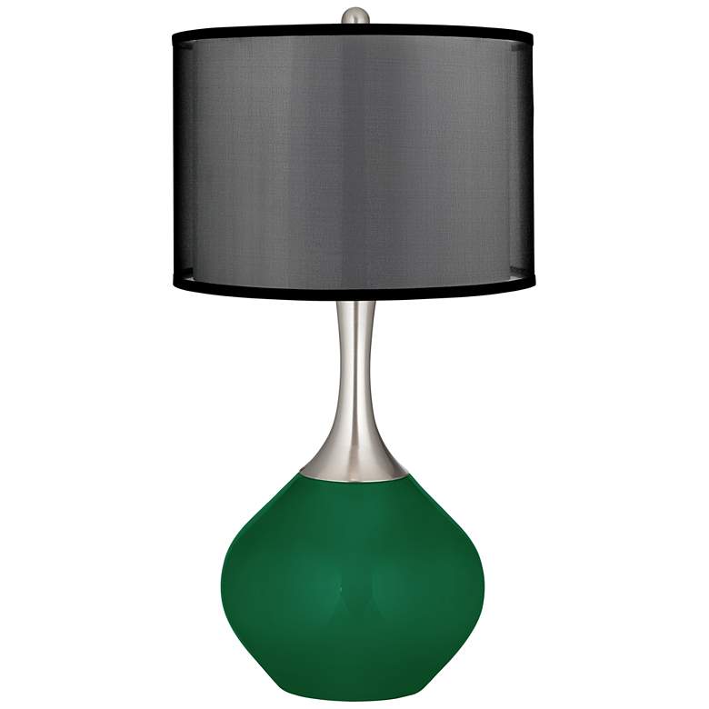 Image 1 Greens Spencer Table Lamp with Organza Black Shade
