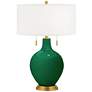 Greens Toby Brass Accents Table Lamp with Dimmer
