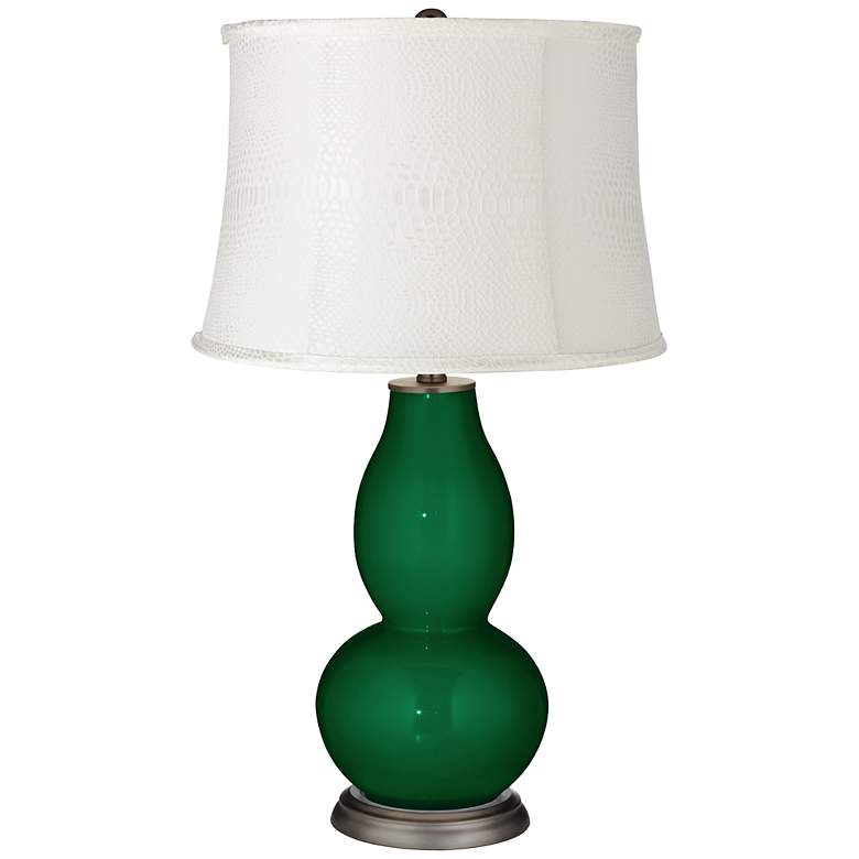 Image 1 Greens White Snake Shade Double Gourd Table Lamp
