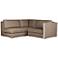 Greenwhich Brown Right-Arm L-Shape Mini Modular Sectional