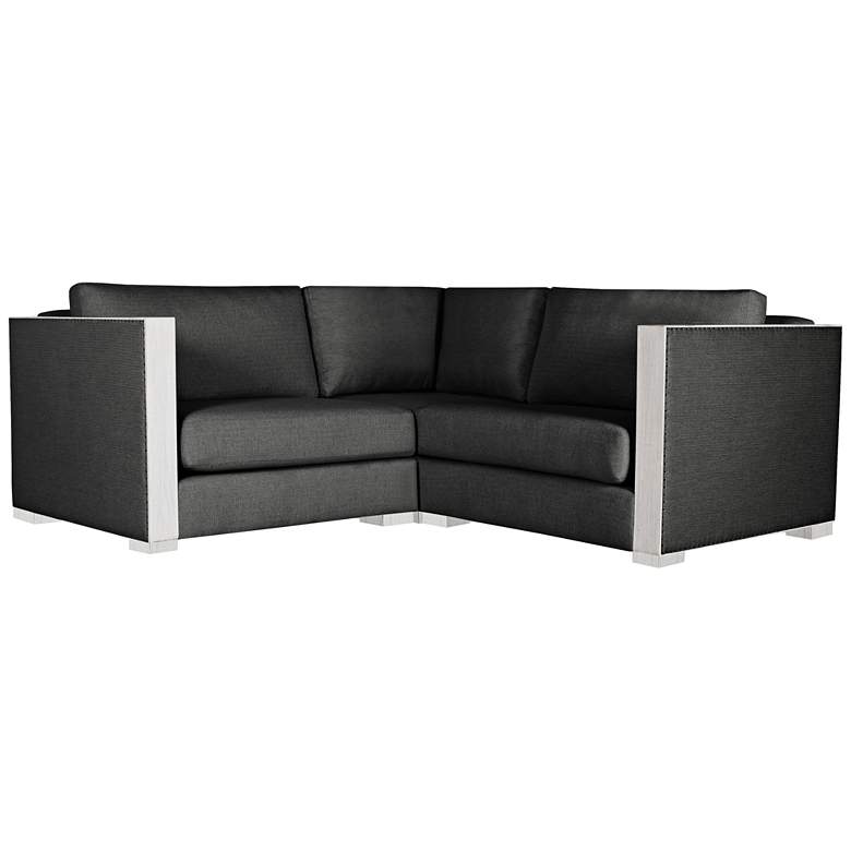 Image 1 Greenwhich Charcoal Right Left-Arm L-Shape Mini Sectional