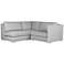 Greenwhich Gray Right-Arm L-Shape Mini Modular Sectional