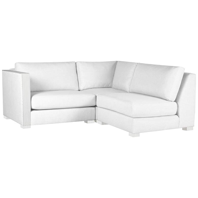 Image 1 Greenwhich White Left-Arm L-Shape Mini Modular Sectional