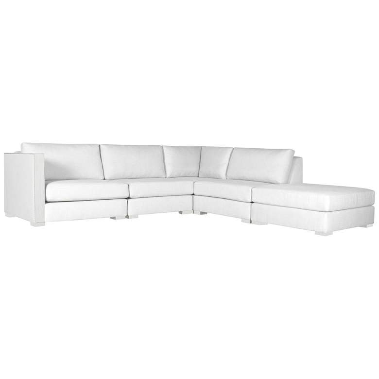 Image 1 Greenwhich White Left-Arm L-Shape Right Ottoman Sectional