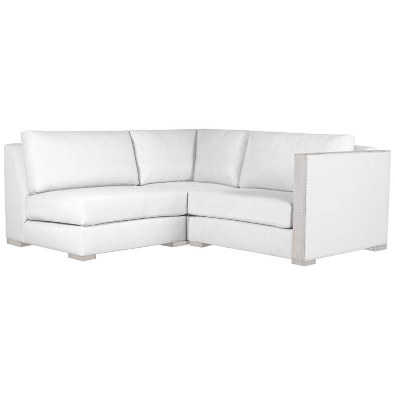 Image 1 Greenwhich White Right-Arm L-Shape Mini Modular Sectional