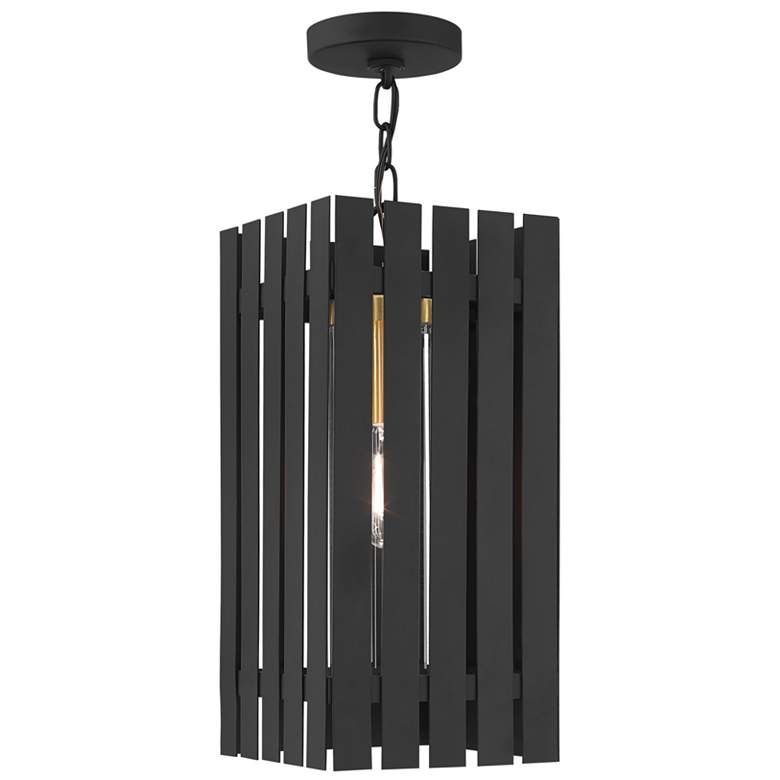 Image 1 Greenwich 1 Light Black Outdoor Pendant Lantern