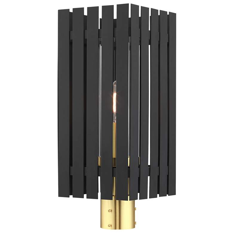 Image 1 Greenwich 1 Light Black Outdoor Post Top Lantern