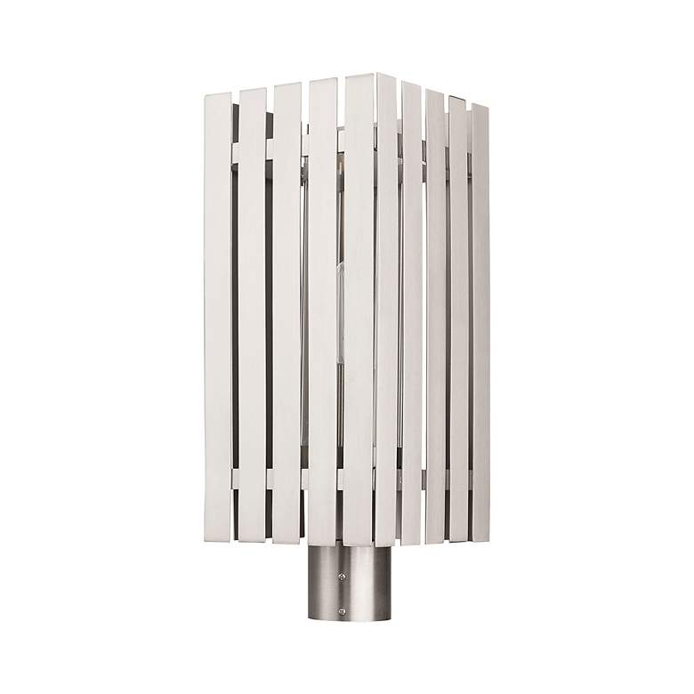 Image 4 Greenwich 1 Light Brushed Nickel Outdoor Post Top Lantern more views