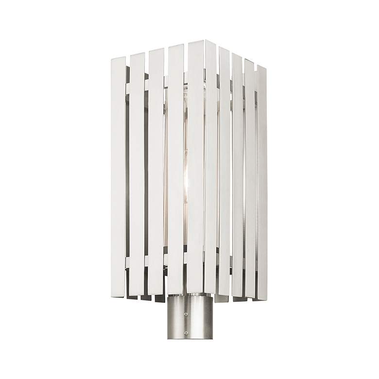 Image 6 Greenwich 1 Light Brushed Nickel Outdoor Post Top Lantern more views