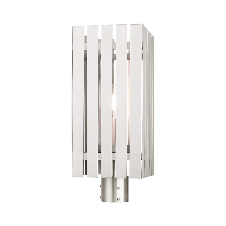 Image 7 Greenwich 1 Light Brushed Nickel Outdoor Post Top Lantern more views
