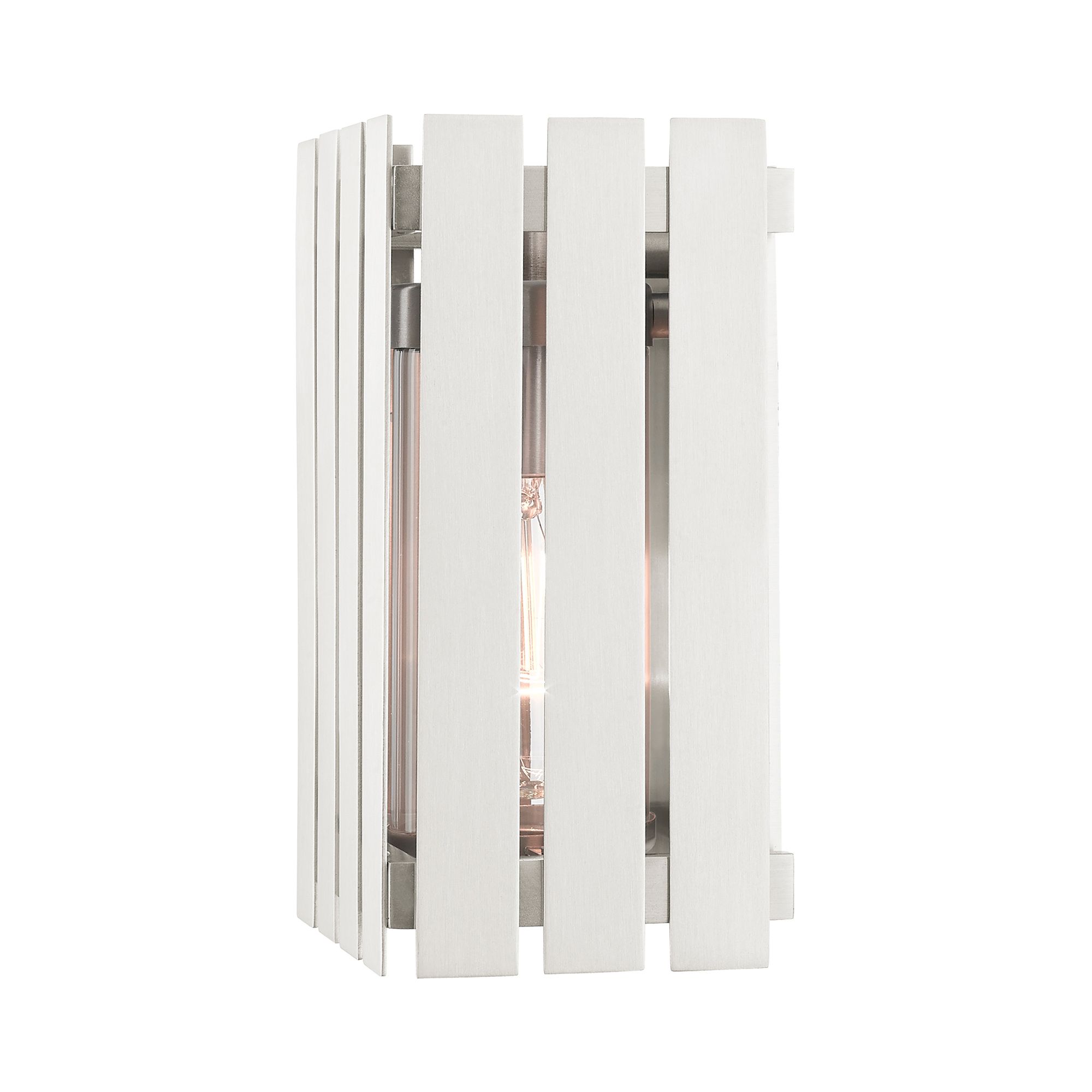Greenwich 1 Light Brushed Nickel Outdoor Wall Lantern