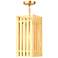 Greenwich 1 Light Satin Brass Outdoor Pendant Lantern