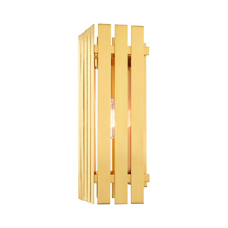 Image 7 Greenwich 1 Light Satin Brass Outdoor Wall Lantern more views