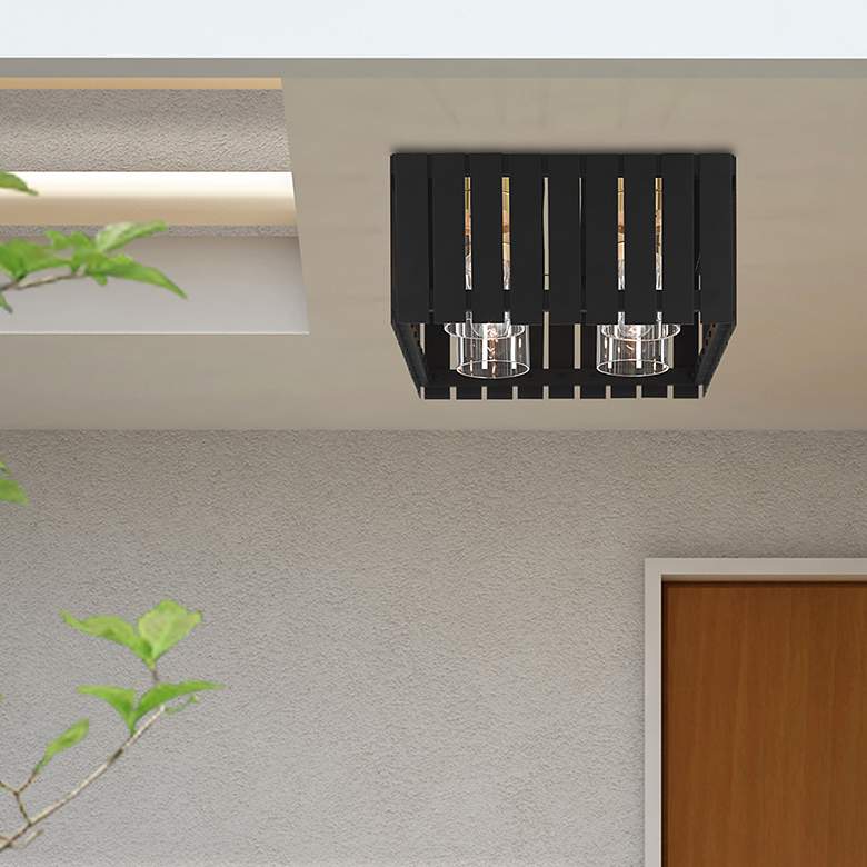 Image 1 Greenwich 4 Light Black Outdoor Ceiling Mount