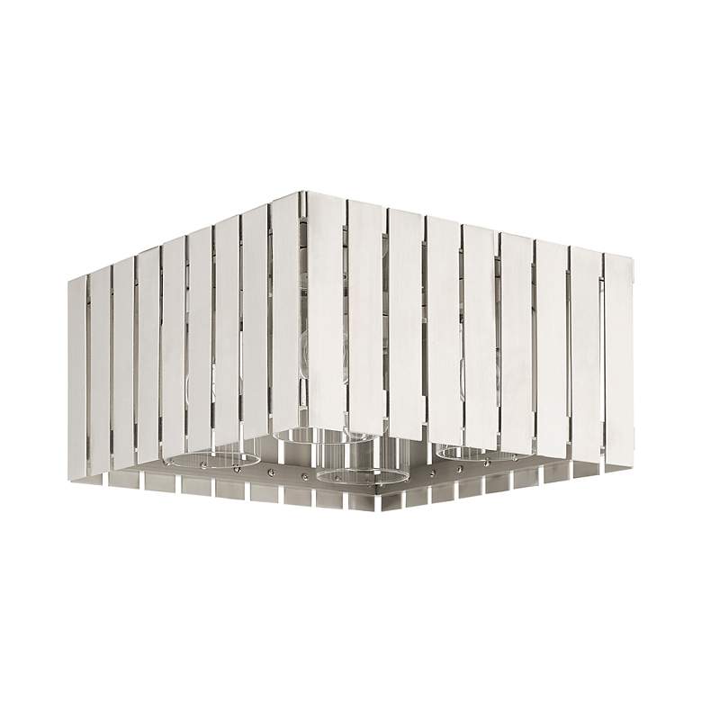 Image 4 Greenwich 4 Light Brushed Nickel Outdoor Ceiling Mount more views