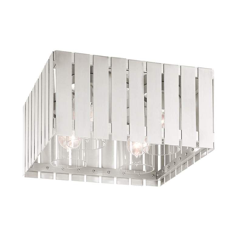 Image 6 Greenwich 4 Light Brushed Nickel Outdoor Ceiling Mount more views