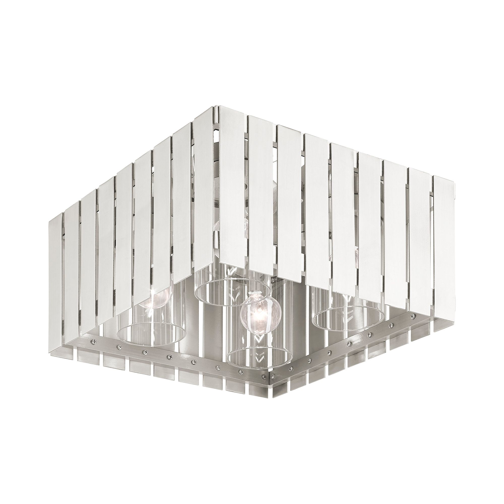 Greenwich 4 Light Brushed Nickel Outdoor Ceiling Mount