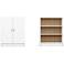 Greenwich 41" High White and Maple 2-Door Bookcase