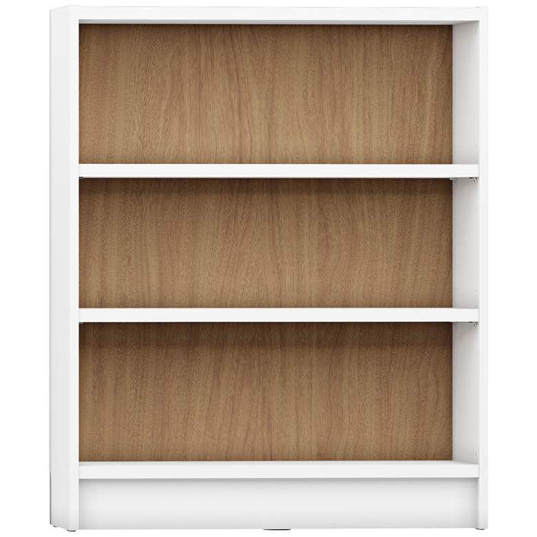 Image 1 Greenwich 41 inch High White and Maple 3-Shelf Bookcase