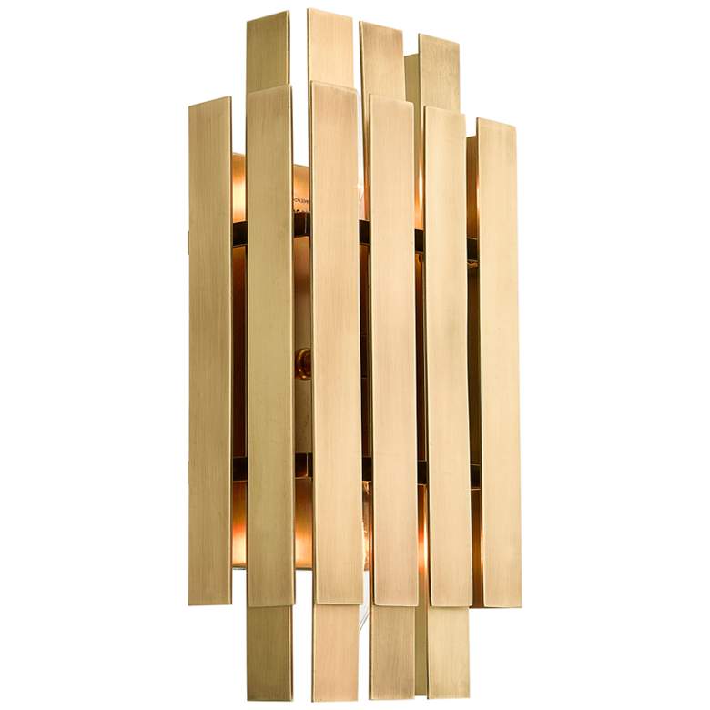 Image 3 Greenwick 13" High Natural Brass Metal Wall Sconce