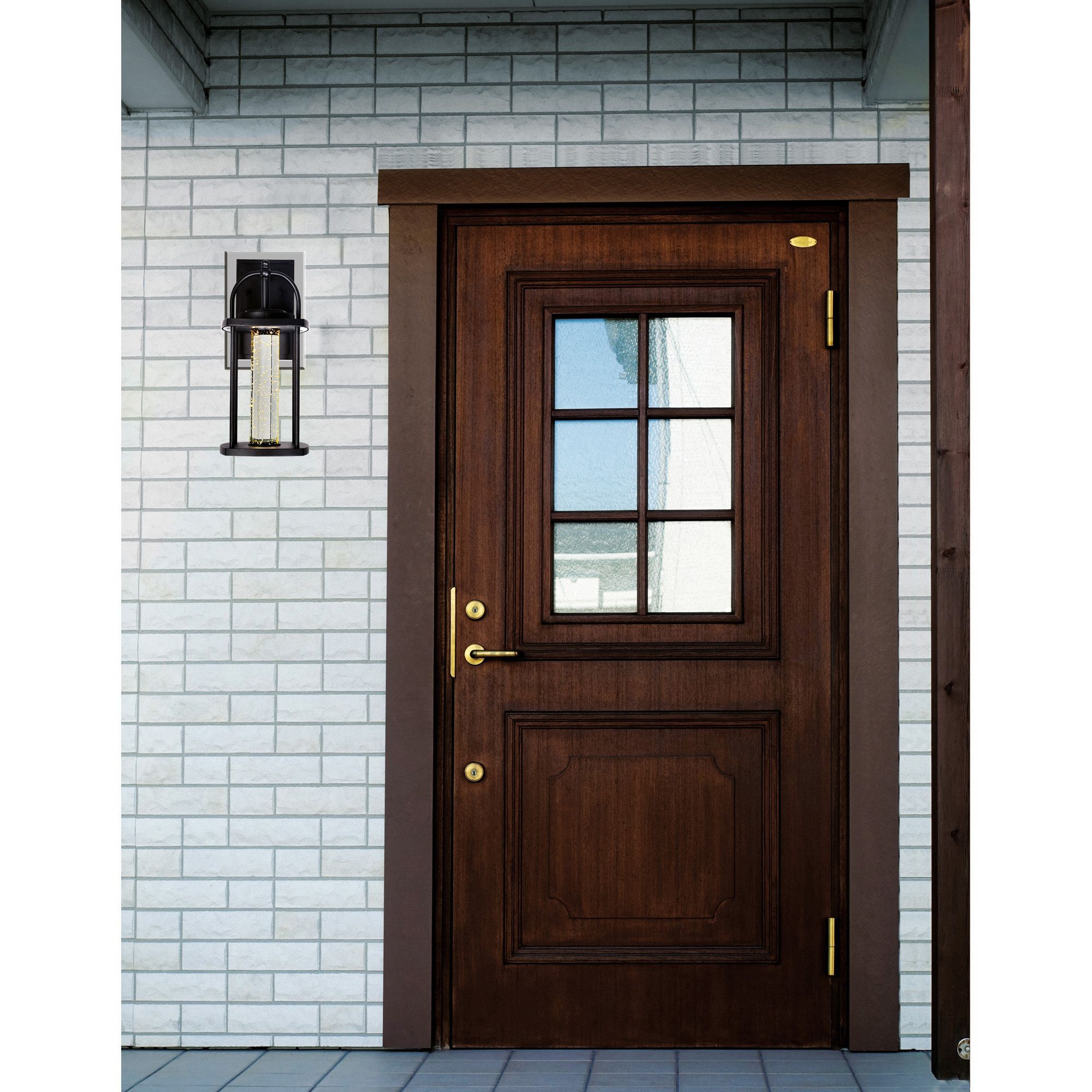 Image 7 Greenwood LED Black Outdoor Wall Lantern more views