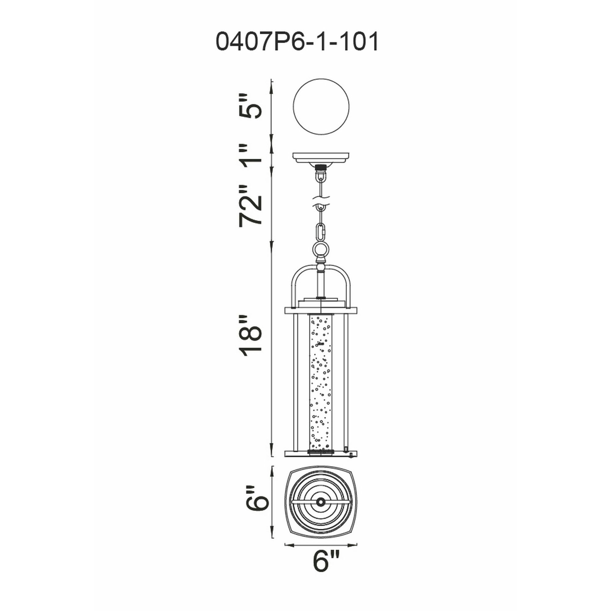 Greenwood LED Outdoor Black Pendant
