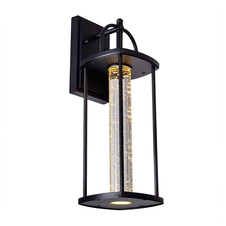 Image 2 Greenwood LED Outdoor Black Wall Lantern more views