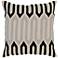 Greer Natural and Onyx 22" Square Decorative Pillow
