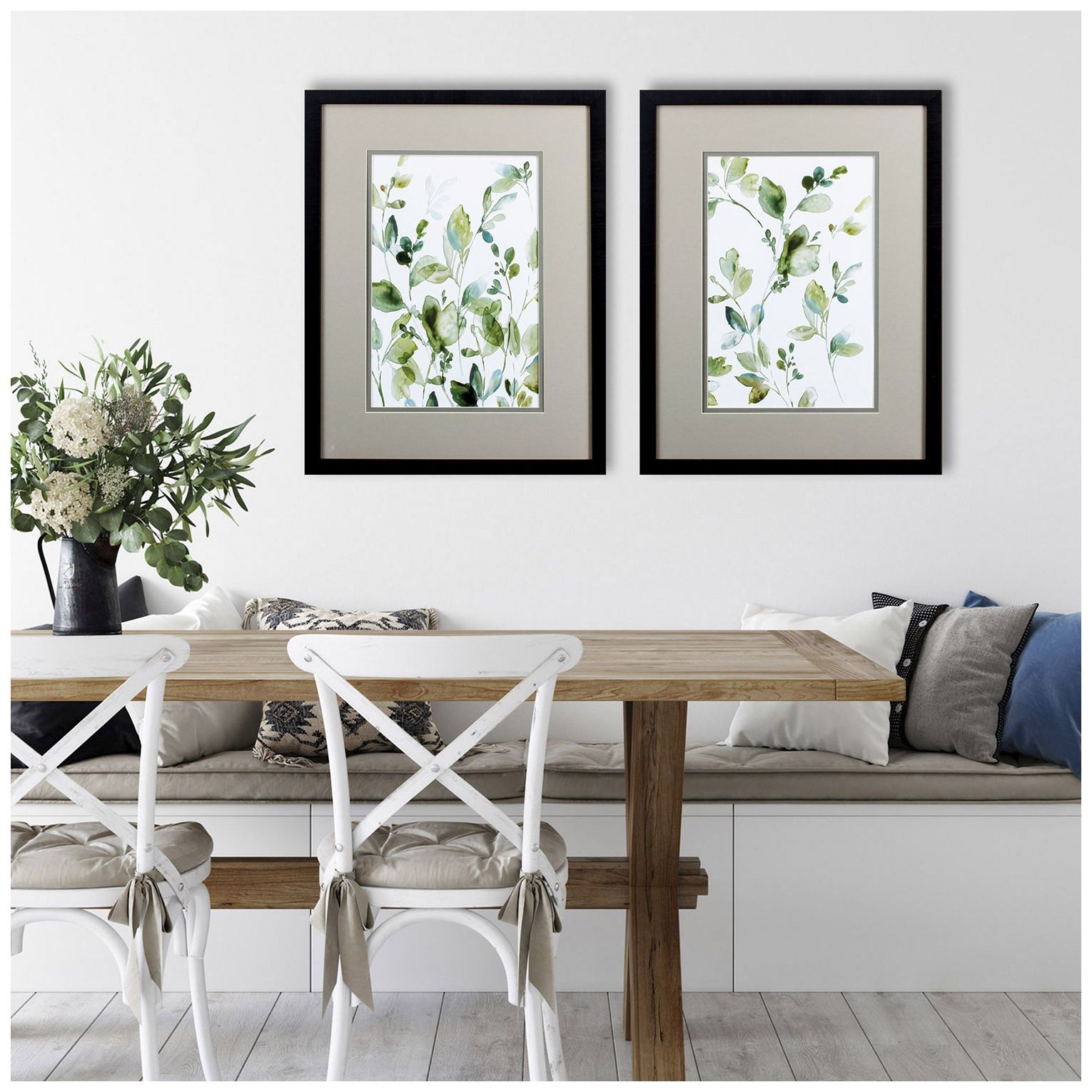 Image 2 Greeting to Morning 21"W x 27"H Framed Art Set of 2 more views