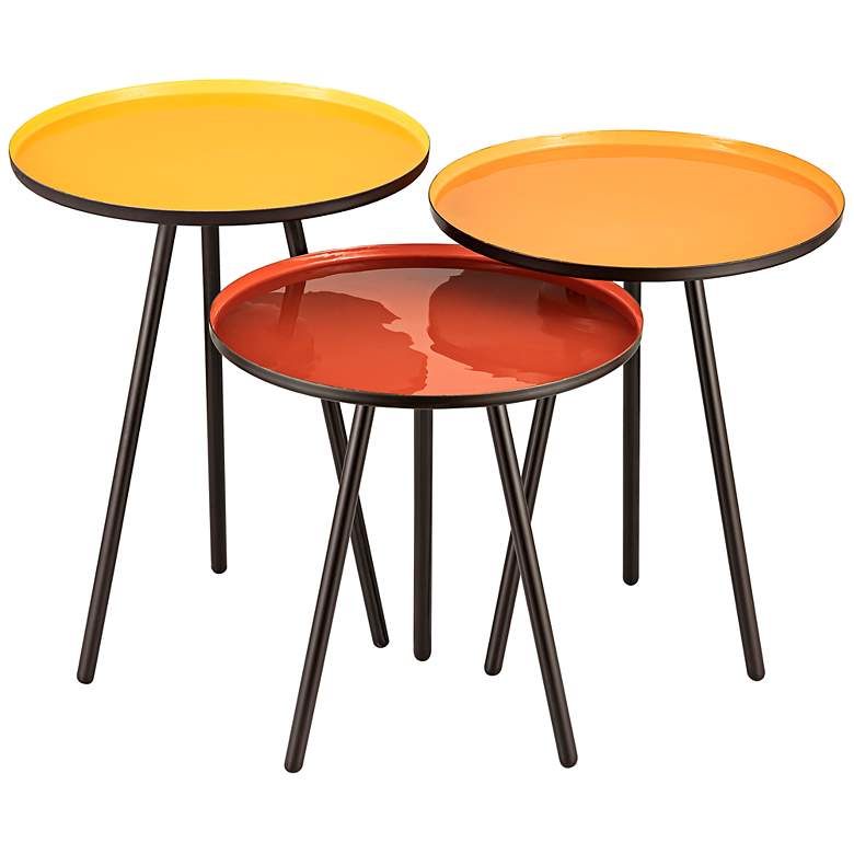 Image 1 Gregg 16" Wide Round Accent Tables Set of 3