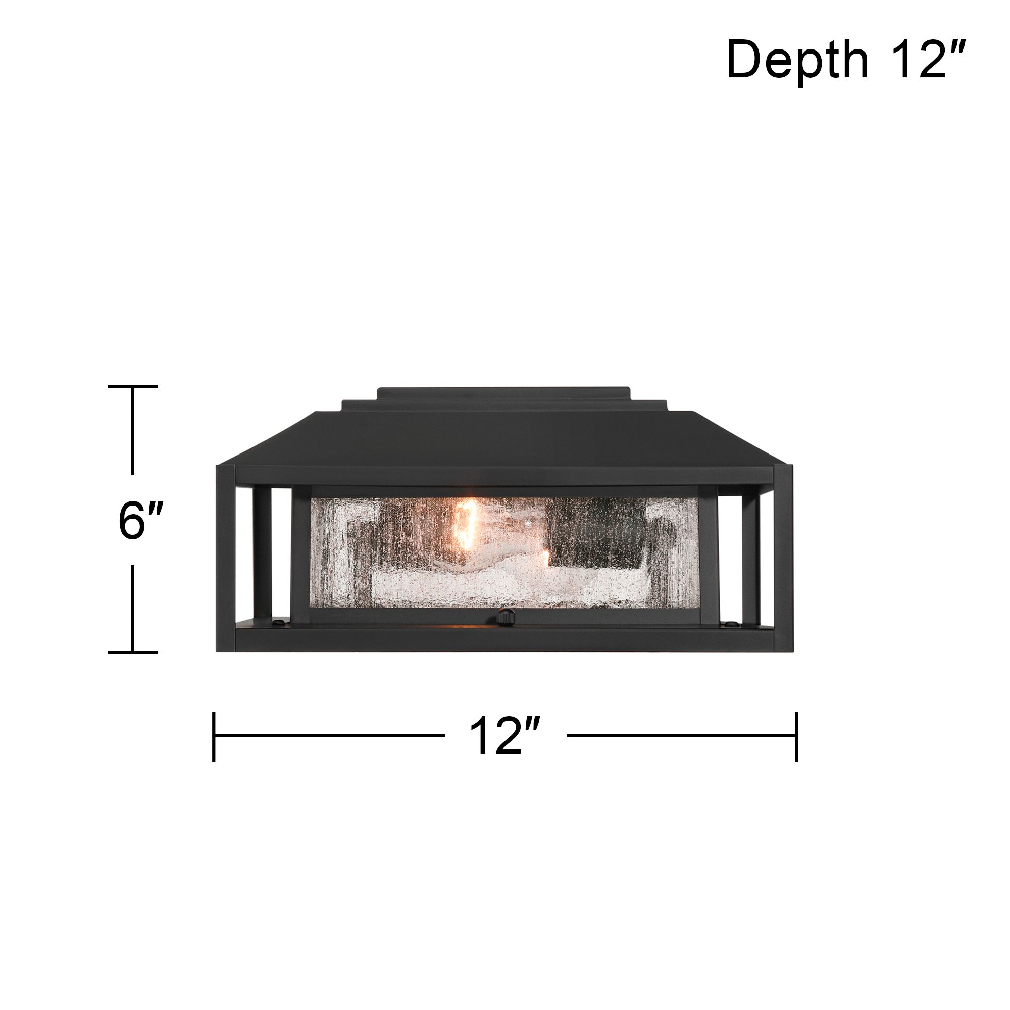 Gregor 6" High Black Outdoor Light Set of 2