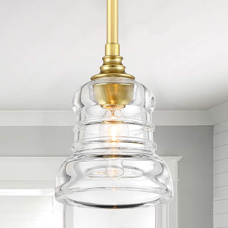 Image 1 Gregory 1 Light Aged Brass Mini Pendant