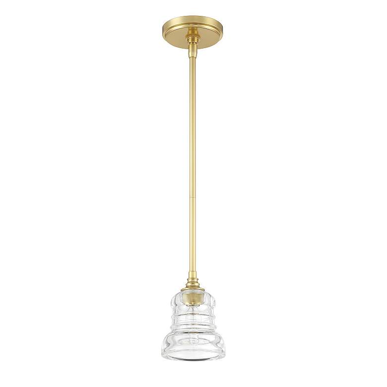 Image 3 Gregory 1 Light Aged Brass Mini Pendant more views