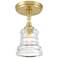 Gregory 1 Light Aged Brass Semi Flush Mount