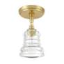 3_Gregory 1 Light Aged Brass Semi Flush Mount more views