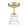 4_Gregory 1 Light Aged Brass Semi Flush Mount more views