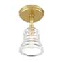 5_Gregory 1 Light Aged Brass Semi Flush Mount more views