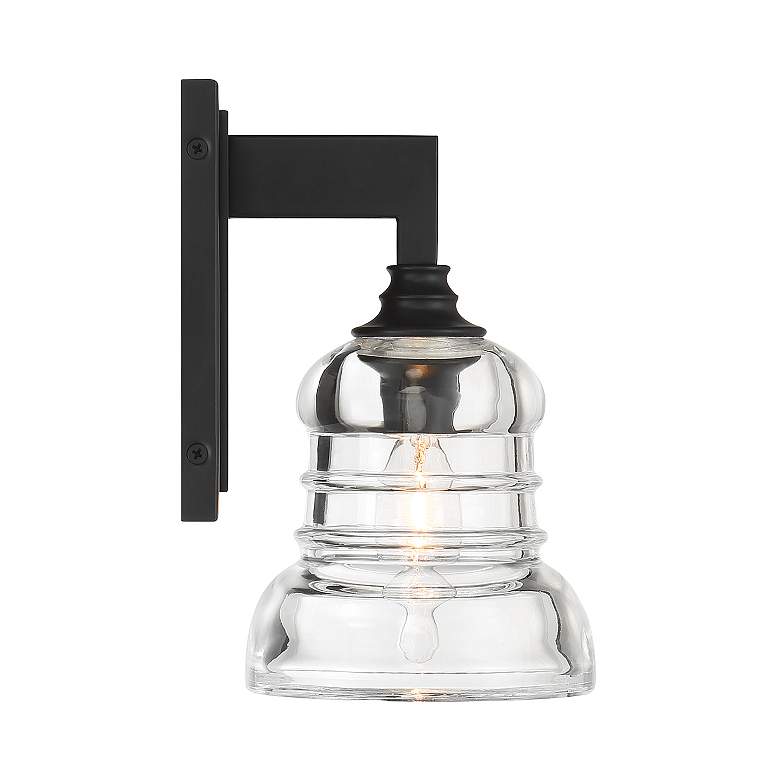 Image 5 Gregory 1 Light Matte Black Sconce more views