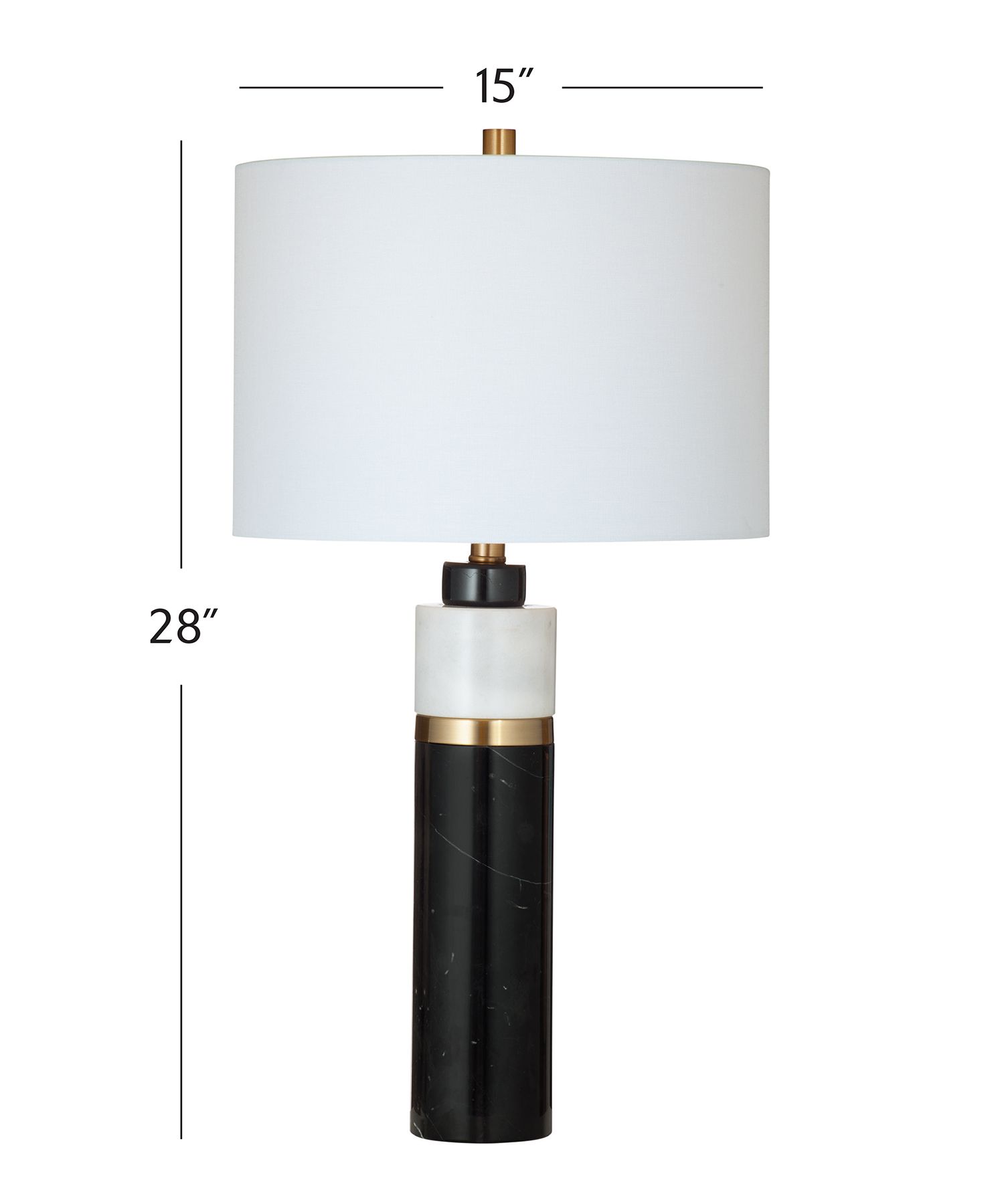 Thumbnail4 of Gregory 28" High Black And White Table Lamp more views