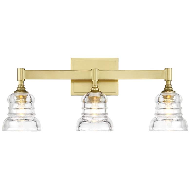 Image 1 Gregory 3 Light Aged Brass Bathroom Vanity