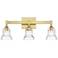 Gregory 3 Light Aged Brass Bathroom Vanity