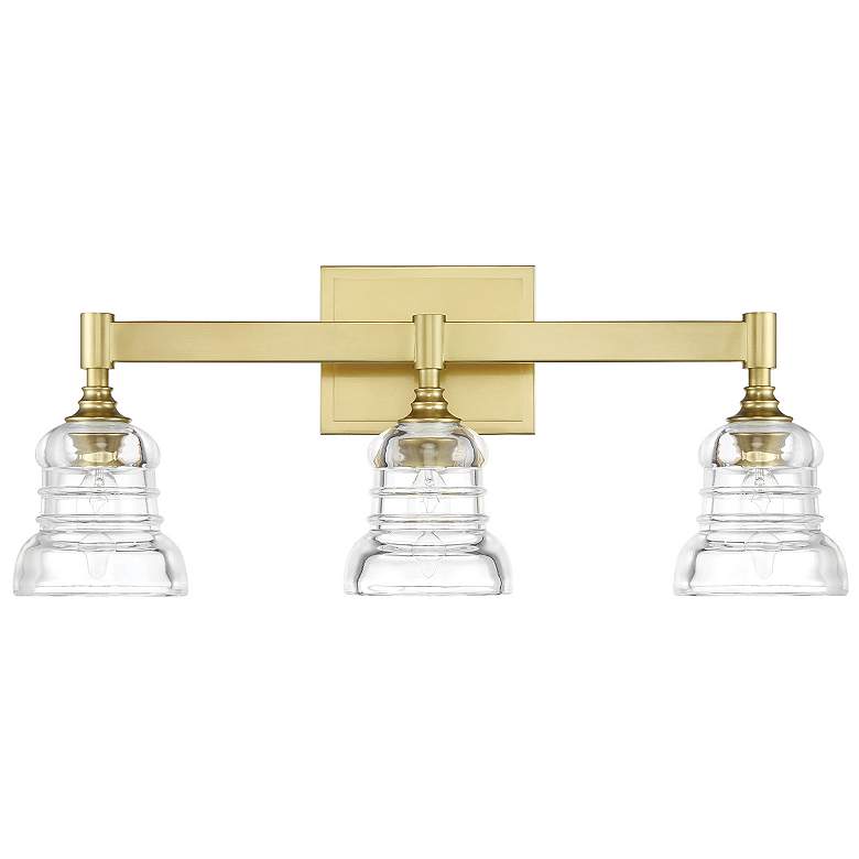 Image 2 Gregory 3 Light Aged Brass Bathroom Vanity more views