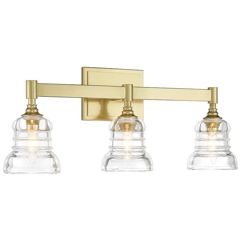 Image 3 Gregory 3 Light Aged Brass Bathroom Vanity more views