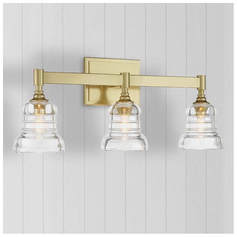 Image 6 Gregory 3 Light Aged Brass Bathroom Vanity more views