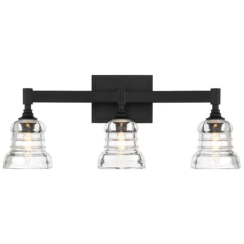 Image 1 Gregory 3 Light Matte Black Bathroom Vanity