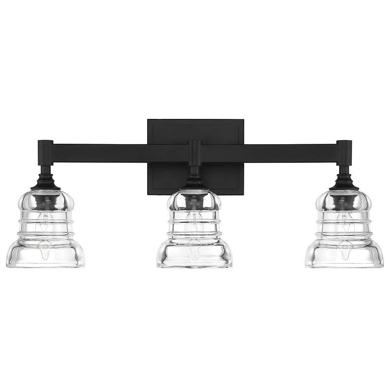 Image 2 Gregory 3 Light Matte Black Bathroom Vanity more views