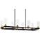 Gregory 39 1/4"W Black and Gold 8-Light Island Chandelier