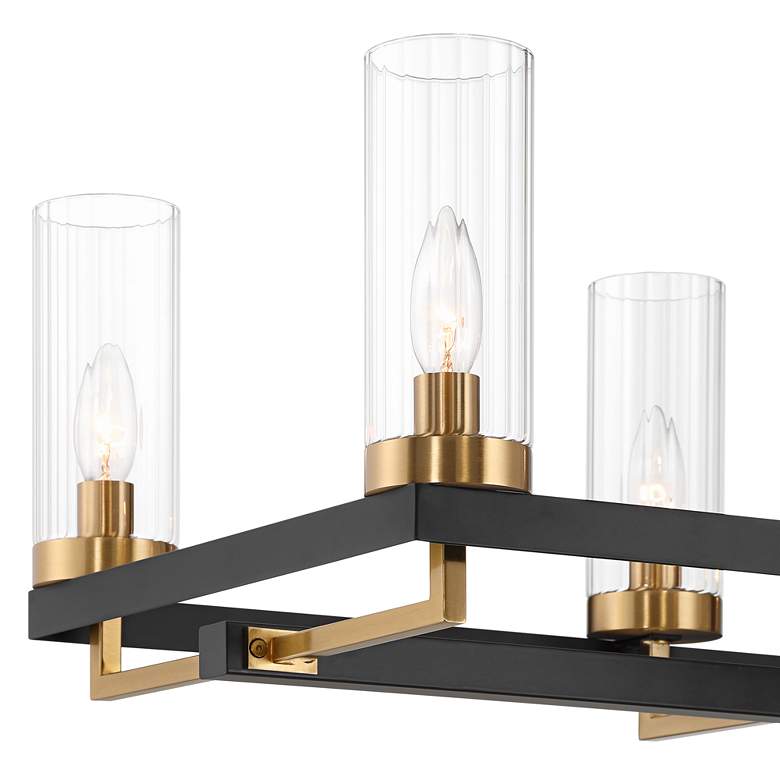 Image 3 Gregory 39 1/4"W Black and Gold 8-Light Island Chandelier more views